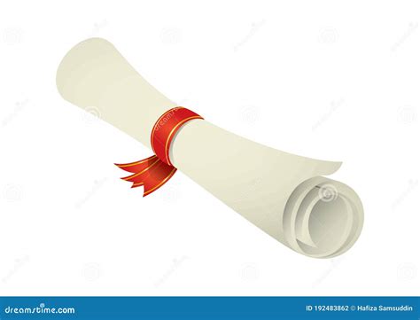 Graduation Scroll. Vector Illustration Decorative Design Stock Vector - Illustration of award ...