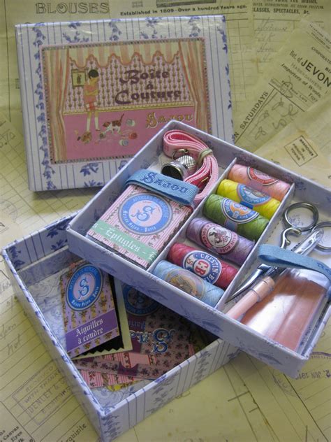 Sajou Sewing Box Little Girl & Kitten - Etsy