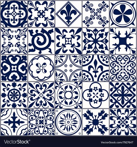 Moroccan tiles seamless pattern Royalty Free Vector Image