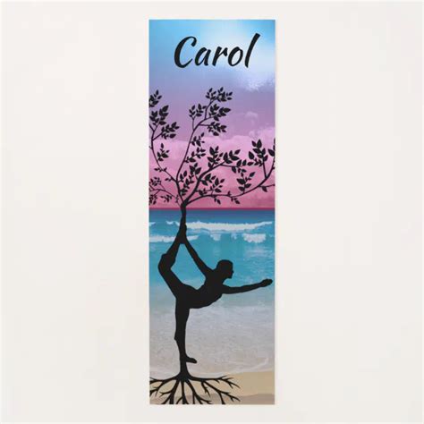 Personalized Silhouette Yoga Mat | Zazzle