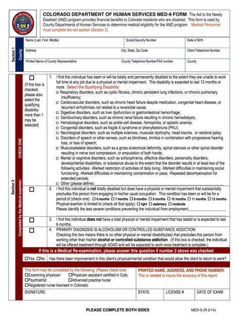 Med 9 Form Colorado 2023 - Printable Forms Free Online