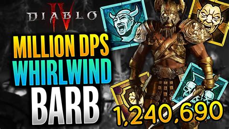 Diablo 4 - MILLION DPS Whirlwind Barbarian Build Guide (Level 50-100) Best Endgame Barbarian ...