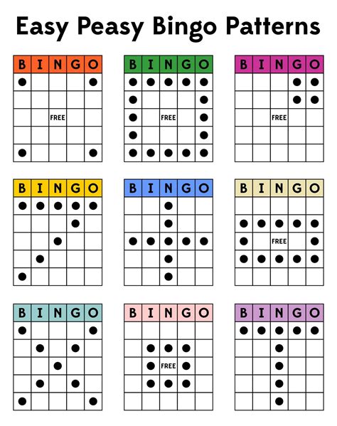 Bingo patterns – Artofit