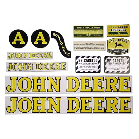 VJD134L John Deere A Vinyl Cut Decals