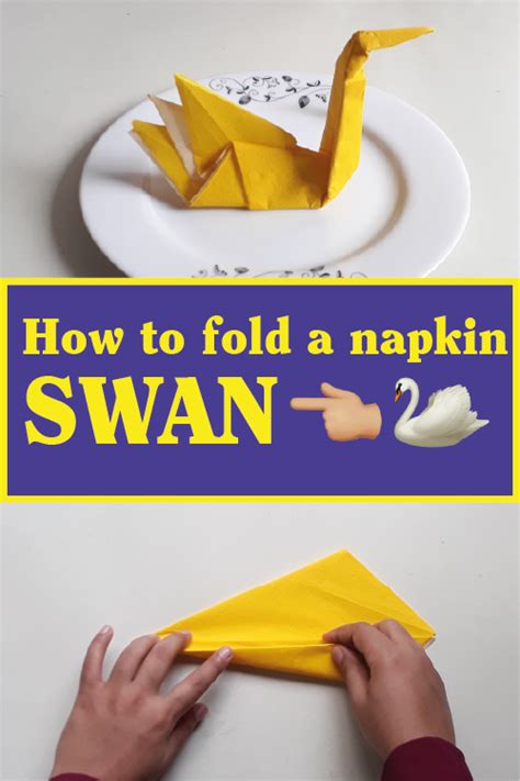 Swan napkin folding tutorial | Napkin folding tutorial, Napkin folding, Cloth napkin folding