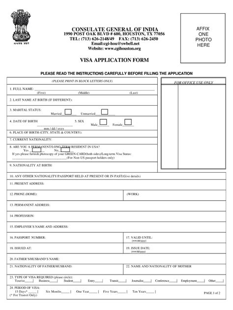 Indian Visa Application Form Fill Out And Sign Printable Pdf Template | Free Hot Nude Porn Pic ...