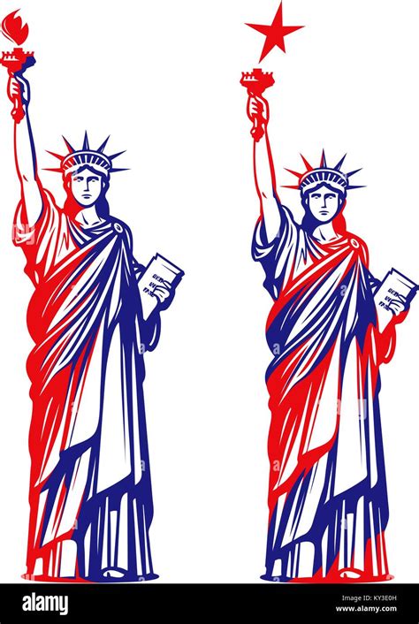 Statue of liberty, freedom. USA symbol or icon. Vector illustration Stock Vector Image & Art - Alamy