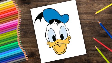 Drawing donald duck face for kids / How to draw Donald Duck / donald duck - YouTube