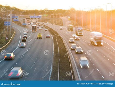 Heavy Traffic In Downtown San Francisco, California; Cars Stopped At A ...