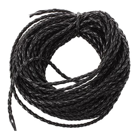 9m Black Braided Leather Necklace Cord String DIY 3mm-in Tablecloths ...