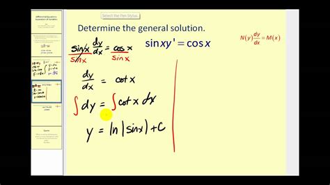 (New Version Available) Solving Differential Equations by Separation of Variables - YouTube