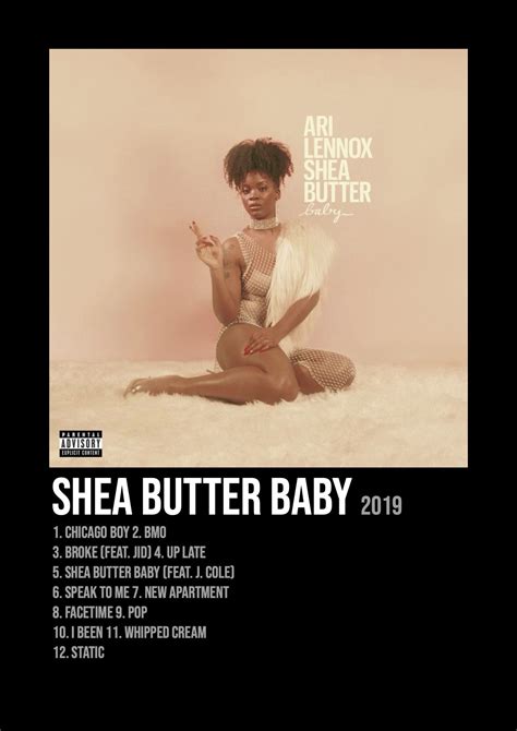 Shea Butter Baby - Ari Lennox // Album Poster (Black Polaroid) | Music ...