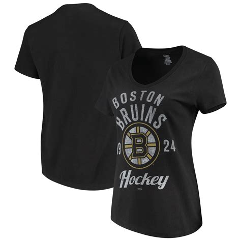 Women's Black Boston Bruins V-Neck T-Shirt - Walmart.com - Walmart.com