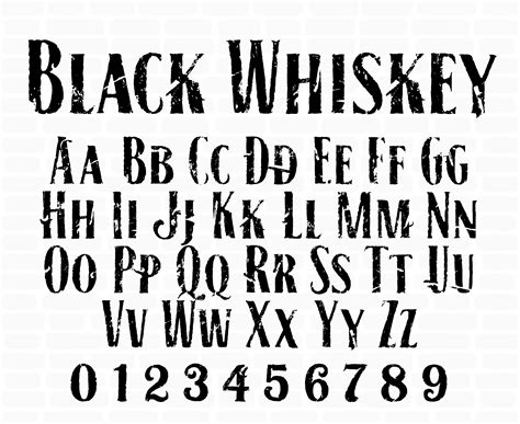 Whiskey font Black font Typewriter font svg Distressed font | Etsy