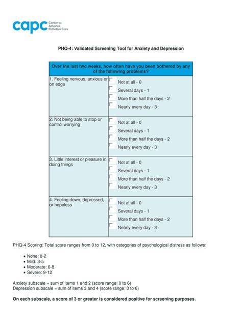Phq 4: Fill out & sign online | DocHub