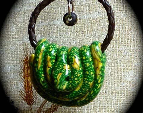 Green Tree Python Snake Charm Pendant Great Christmas Stocking - Etsy