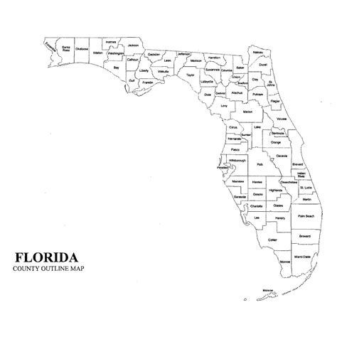 High Resolution Printable Florida County Map – Printable Map of The United States