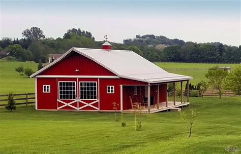 Small horse barns, Pole barn homes, Barn with porch