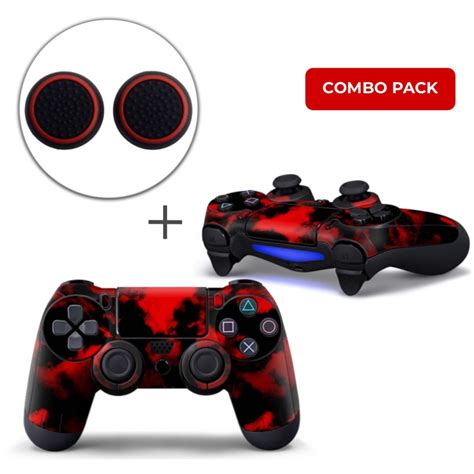 Army Camouflage Red Skins Grips Bundel - PS4 Controller Combo Packs | PS4 Controller Combo Packs ...