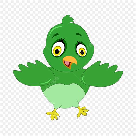 Green Bird Clipart Hd PNG, Cartoon Clip Art Cute Green Bird, Green ...