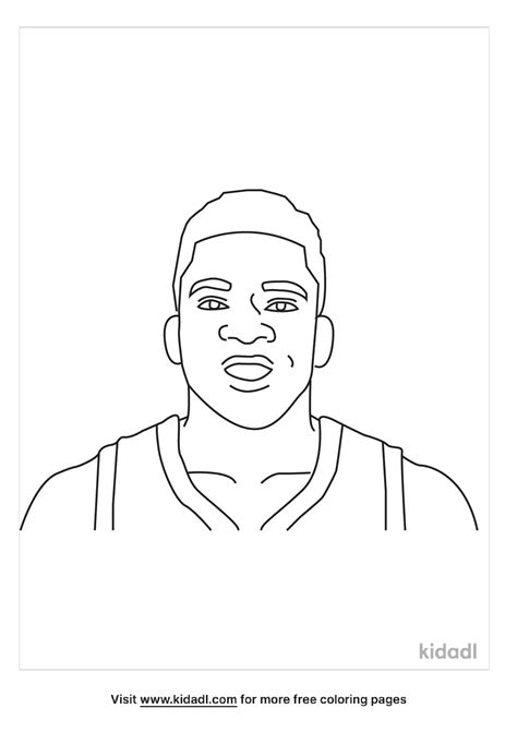 Giannis Antetokounmpo Coloring Page