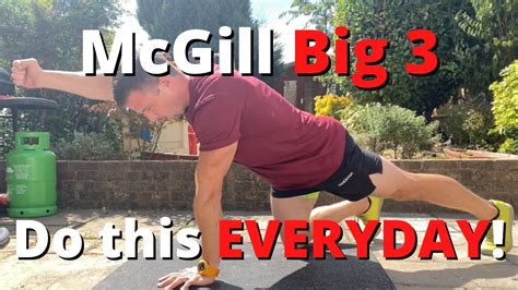 McGill big 3 - Core exercises you should do EVERYDAY - YouTube