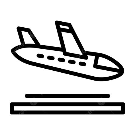 Icono De Línea De Llegadas Vector PNG , Icono De Llegadas, Aeropuerto ...