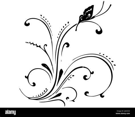 Butterfly silhouette flower hi-res stock photography and images - Alamy