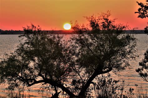 Amanecer en el lago Waurika Stock de Foto gratis - Public Domain Pictures