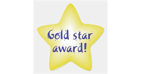 Gold star award stickers | Zazzle