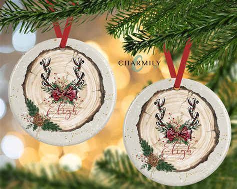 Christmas Rustic Wood Ornament | Tree Decoration | Charmily & Co