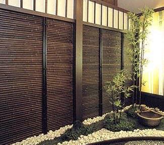 Black Bamboo Fence