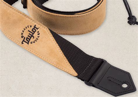 Taylor Suede/Poly Guitar Strap 65122 - Tan Guitar strap