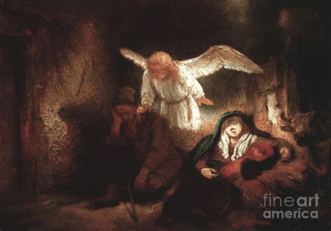 The Dream Of Joseph In The Stable In Bethlehem, 1645 Painting by ...