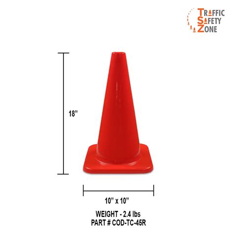 18″ Orange Traffic Cones | Custom Safety Cones