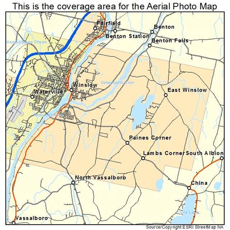 Aerial Photography Map of Winslow, ME Maine