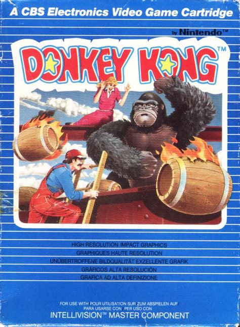 Donkey Kong (1982) Intellivision box cover art - MobyGames