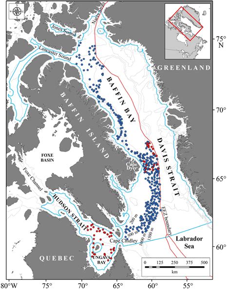 Study area in the eastern Arctic. The exclusive economic zone (EEZ ...