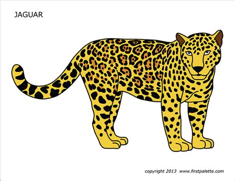 Jaguar | Free Printable Templates & Coloring Pages | FirstPalette.com