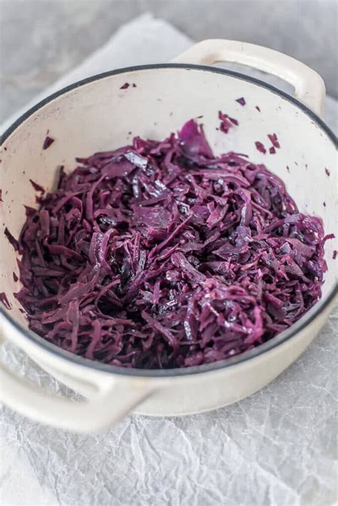 Braised Red Cabbage - Vibrant plate