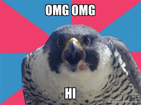 omg omg hi - Millennial Falcon | Make a Meme