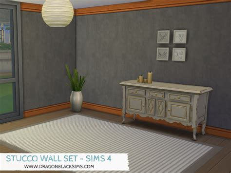 Dragon Black Sims: Stucco Wall Set