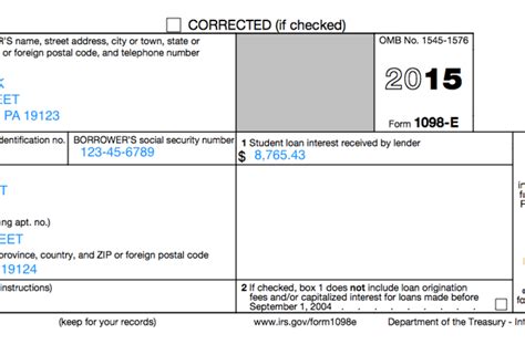 Understanding Your Forms: 1098-E, Student Loan Interest Statement