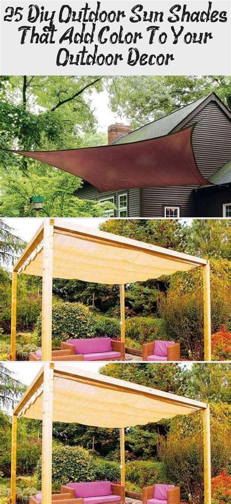 25 DIY Outdoor Sun Shades That Add Color To Your Outdoor Decor # #DIYOutdoor #DIYsunshade # ...