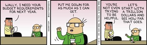 Wally's Budget Requirements - Dilbert Comic Strip on 2021-07-20 : r/dilbert