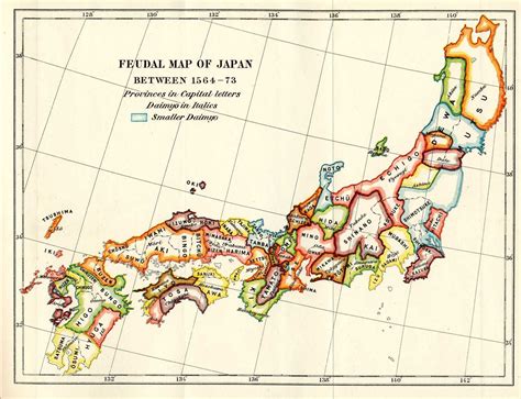 Feudal Japan Map 1564-73 | Japan map, Japan history, Map