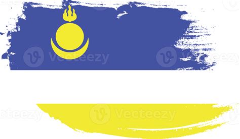 Free Buryatia flag with grunge texture 12057212 PNG with Transparent Background