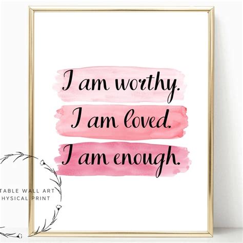 I Am Worthy Print - Etsy