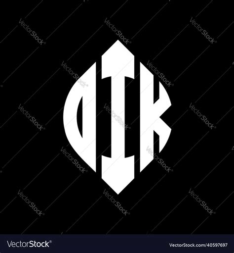 Dik circle letter logo design Royalty Free Vector Image