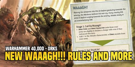 Warhammer 40K: New Ork Rules Revealed - Call The WAAAGH!!! - Bell of Lost Souls